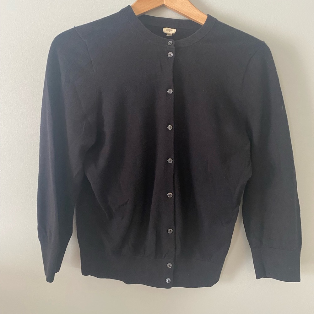 J. Crew Factory Classic Black Cardigan